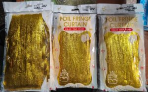 __GOLDEN FOIL FRINGE CURTAIN FANCY MRP RS 85 (RACK C4)