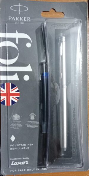 PARKER FOLIO FOINTAIN PEN REFILLABLE MRP 500 BOX S3