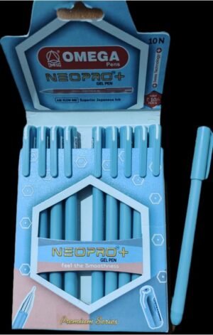 OMEGA NEO PRO PLUS GEL PEN BLUE MRP RS 10 G2F3