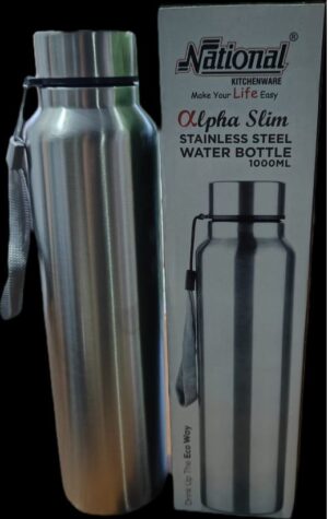 NATIONAL ALPHA SLIM STEEL WATER BOTTLE MRP RS 449