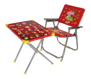 STEEL ART TABLE CHAIR SET SMALL MRP RS 1360