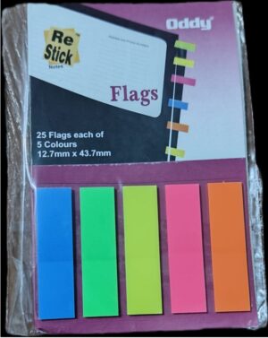 ODDY STICK NOTES PLASTIC (RS FLAG 5 COLORS)MRP RS 75 G2J2