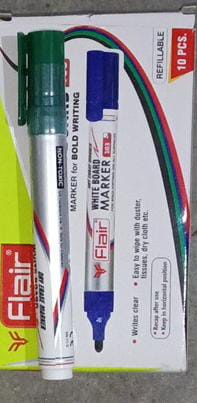 FLAIR WHITE BOARD MARKER GREEN MRP 25 RACK G2J2