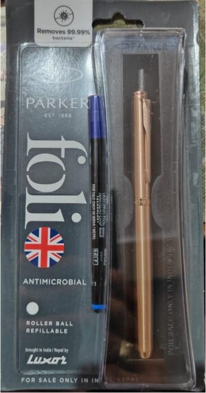 PARKER FOLIO ANTIMICROBIAL ROLLER PEN MRP RS 580 (S6)
