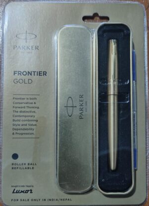 PARKER FRONTIER GOLD ROLLER PEN MRP RS 950 (S6)