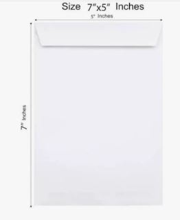 KHEJAS ENVELOPE BOX WHITE 7 X 5 MRP RS 500 G3D1