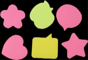 __DIFFERENT SHAPES STICKY NOTES MRP RS 45 G2J2