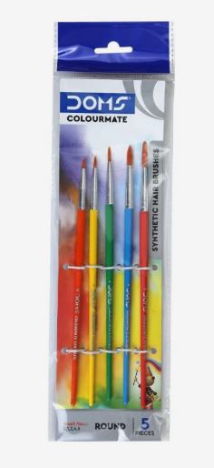 DOMS COLORMATE ROUND BRUSH SET MRP RS 50 G2B2