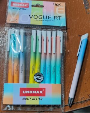 UNOMAX VOGUE RT BALL PEN BLUE MRP RS 10 G2G3