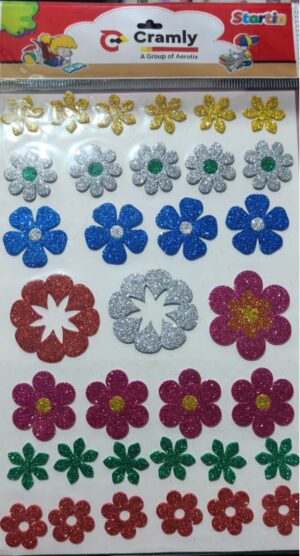 __GLITTER STICKER FLOWERS MRP RS 50 (SR 60) RACK A3