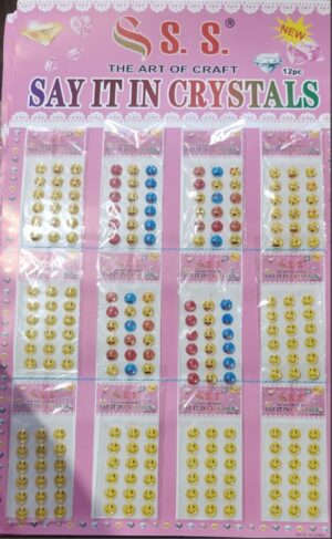 _SMILEY STICKER IN CRYSTALS SMALL MRP RS 15 RACK D2