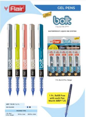 FLAIE BOLT LIQUID INK PEN BLUE MRP RS 60 (FREE 1 REFILL) G2C4