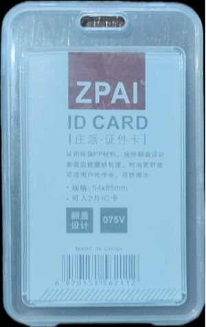 _ I CARD HOLDER VERTICAL TRANSPARENT MRP RS 15 G2J3