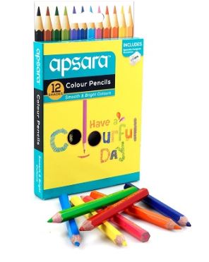 APSARA PENCIL COLOR 12 SHADES MRP RS 30 G2C2
