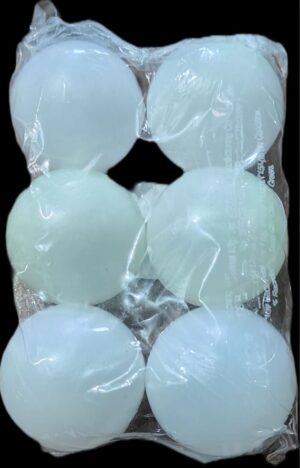 _WHITE PLASTIC BALL LIGHT WEIGHT MRP RS 10 (SPORTS ROOM)