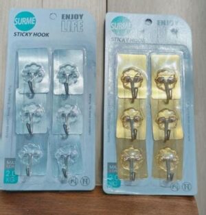 _STICKY HOOK SET OF 6 PCS MRP RS 140(BOX NO.14)