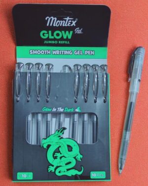 MONTEX GLOW GEL PEN BLACK BEST MRP RS 10 (G2F2)