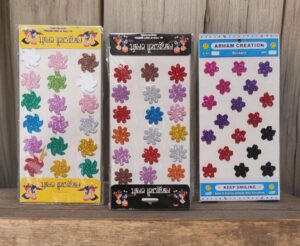 _GLITTER FLOWER STICKER RS 30(FLAIR STAND)