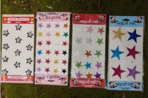_GLITTER STICKER STAR MIX DESIGN MRP RS 30 (FLAIR STAND)