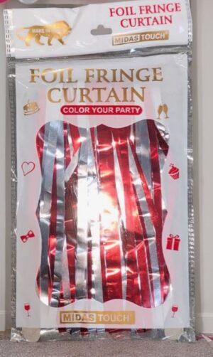 _FOIL FRINGE CURTAIN 2 COLORS MRP RS 75 (NATRAJ STAND)