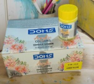 DOMS ACRYLIC / FABRIC COLOR LEMON YELLOW MRP RS 25 G2M2