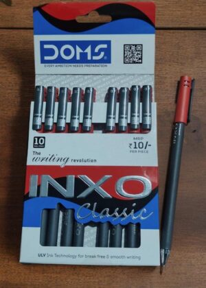 DOMS INXO CLASSIC BALL PEN RED MRP RS 10 G2G2