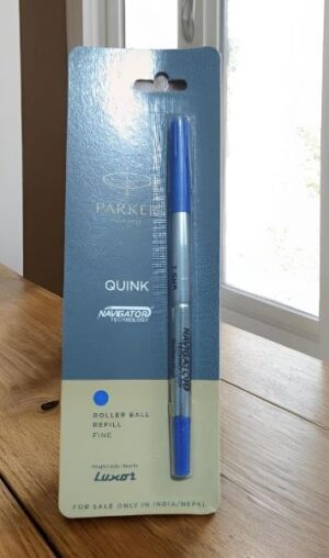 PARKER ROLLER BALL REFILL FINE BLUE MRP RS 110 (BOX S3)