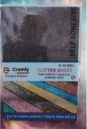 BROWN GLITTER SHEET WITH GUM MRP RS 20