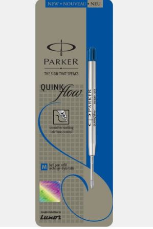 PARKER QUINK FLOW BALL PEN REFILL BLUE MRP RS 90 (BOX S3)