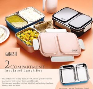 GANESH 2 COMPARTMENT LUNCH BOX MRP RS 944