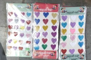 _GLITTER STICKER HEART SMALL RS 25 (FLAIR STAND)