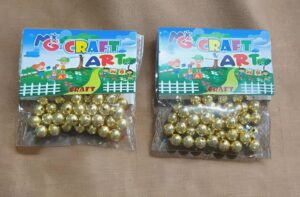 GOLDEN BEADS PKT SMALL MRP RS 35 (BEADS CRATE)
