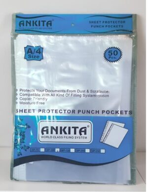 ANKITA SHEET PROTECTOR A4 SIZE MRP RS 4 G2L1