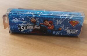 DOMS SUPERMAN PENCIL BOX MRP RS 120