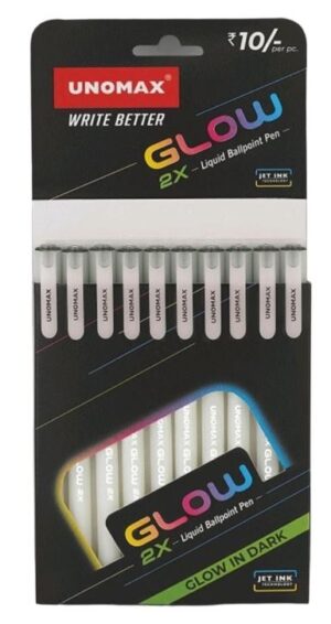 UNOMAX GLOW GEL PEN BLACK MRP RS 10 G2F2
