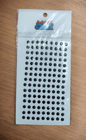 _BLACK CRYSTAL BINDI STICKER MRP RS 25 (DOMS STAND)