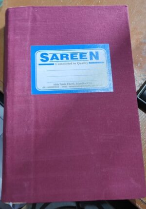 SAREEN CASH BOOK NO. 6 CANVAS BINDING MRP RS 1300 G3M3