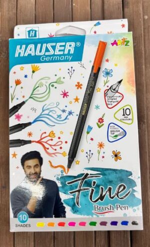 HAUSER FINE BRUSH PEN PKT 10 SHADES MRP RS 100 G2B3