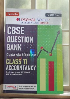 Front cover of a CBSE Question Bank for Class 11 Accountancy by Oswal Books with a green bar chart graphic and 'Bestseller' tag in red at top left.