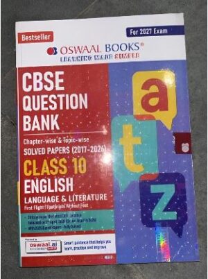 Cover of Oswal Books' CBSE Question Bank for Class 10 English Language & Literature (2027 exam).
