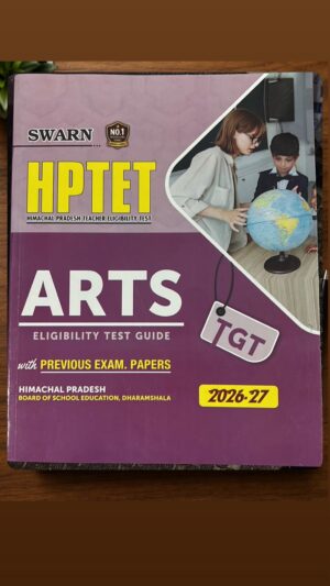 Cover of HP TET Arts Eligibility Test Guide 2026–27 for Himachal Pradesh, with 'TGT' tag and globe image on the right panel.