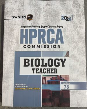 Cover page for HP RCA Commission recruitment: large 'BIOLOGY TEACHER' text over a blue panel with a classroom photo in the corner.
