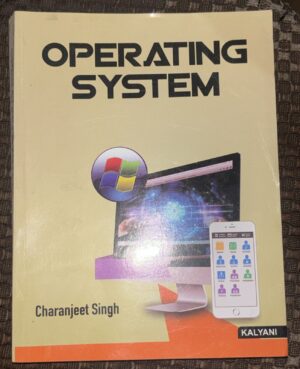 Book cover titled Operating System by Charanjeet Singh, showing a Windows logo and laptop/phone graphics (Kalyani).