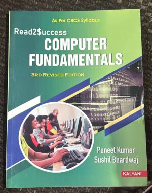 Book cover titled 'Computer Fundamentals' from Read2Success, 3rd Revised Edition, featuring a group of students using desktop computers in a classroom image circle on the lower left.