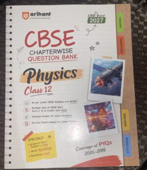 Cover of a CBSE Physics Class 12 Chapterwise Question Bank by Arihant; shows notebook-style design with 'Physics' highlighted and 2027 CBSE Board note stamp.