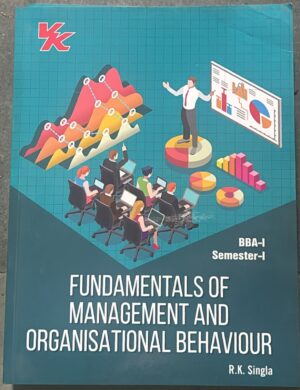 Book cover featuring a presenter on a platform with charts and a group of students using laptops, illustrating a management/ organizational behavior course.