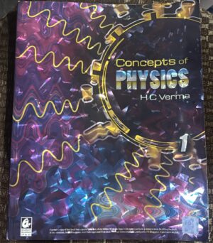 Cover of a physics textbook: 'Concepts of Physics' by H. C. Verma, with a colorful abstract purple-yellow background.