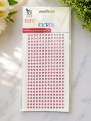 _LITE PINK CRYSTAL BINDI STICKER RS 30 (RACK C4)