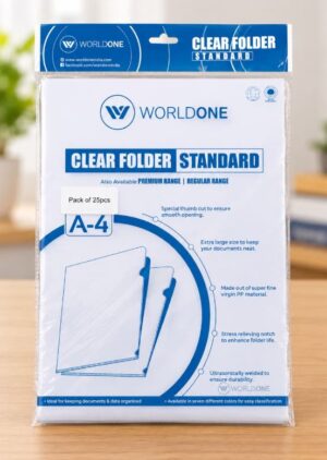WORLDONE L FOLDER A4 SIZE MRP RS 10 G2L4