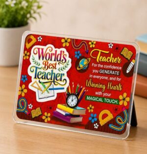 _GLASS TEACHER QUOTES STAND 9 X 14 CM MRP RS 200 (TEACHER DAY CRATE)
